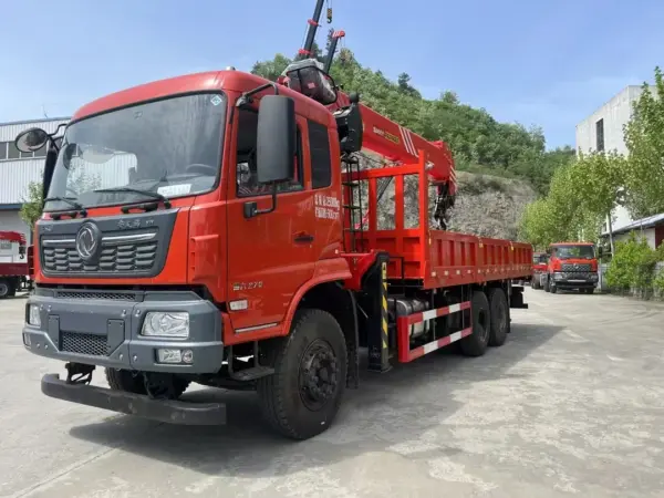 dongfeng-tianjin-6x4-12-ton-truck-mounted-crane-sany-palfinger-front-left-three-quarter-view DONGFENG Tianjin 6×4 12 Ton Truck Mounted Crane with SANY PALFINGER