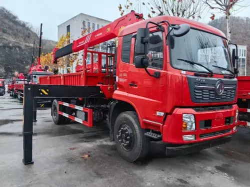 DONGFENG Tianjin 8 Ton Truck Mounted Crane with SANY PALFINGER 5-Section Boom